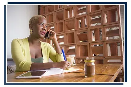 professional woman making a phone call