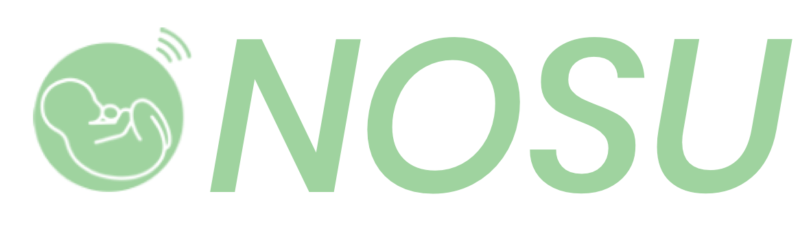 Light green NOSU logo with a circular baby icon on the left