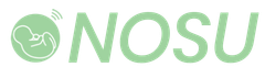Light green NOSU logo with a circular baby icon on the left