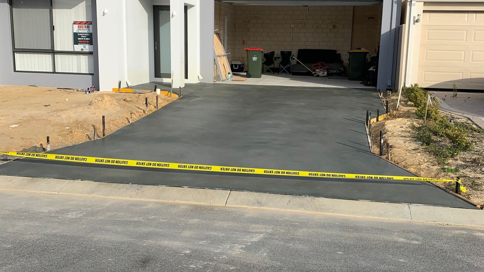 Standard grey concrete path