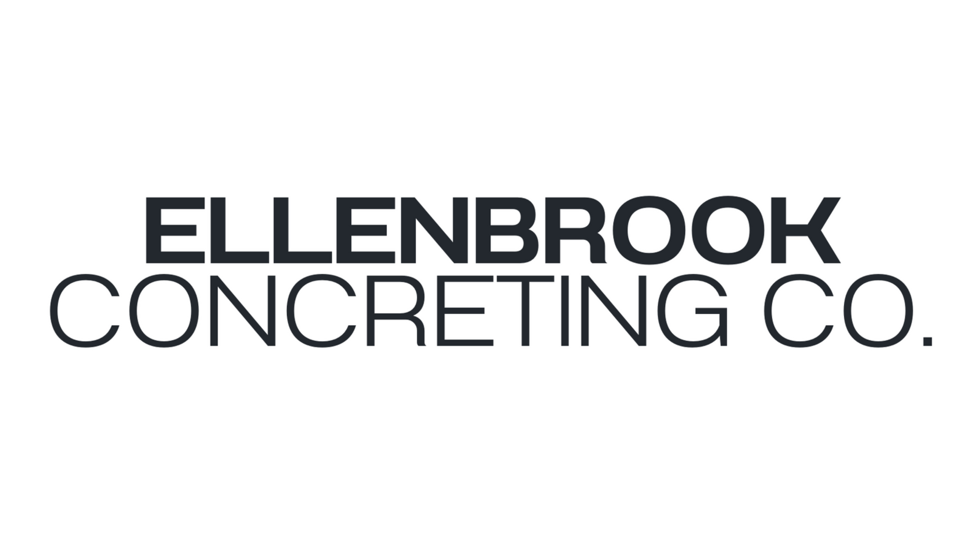 Ellenbrook Concreting Co. logo in black text on a white background
