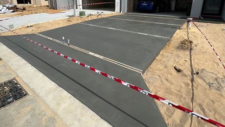 Standard grey concrete path Standard grey concrete path