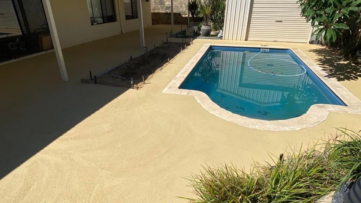 Liquid Limestone patio & pool area Liquid Limestone patio & pool area