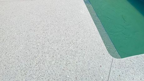 Honed Concrete under alfresco Honed Concrete under alfresco