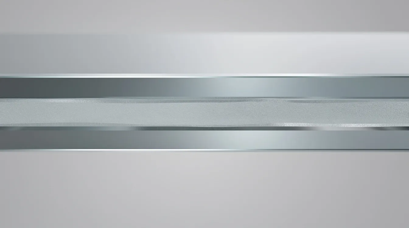 Abstract silver and gray horizontal metallic bands on a light background