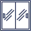 Two blue and white edit icons side by side, each with a pencil and vertical bars
