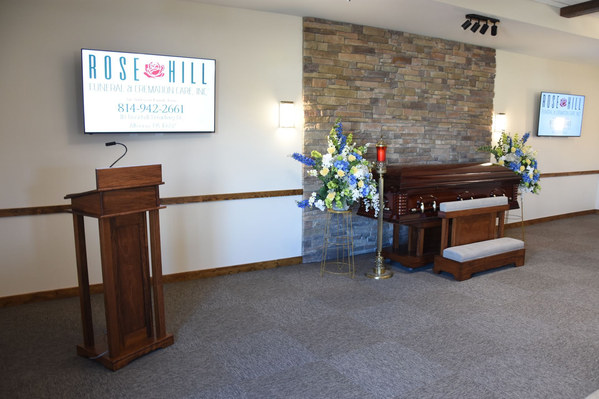 Interior photo of Rose Hille Funeral & Cremation Care