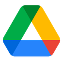 The google drive logo is a colorful triangle on a white background.