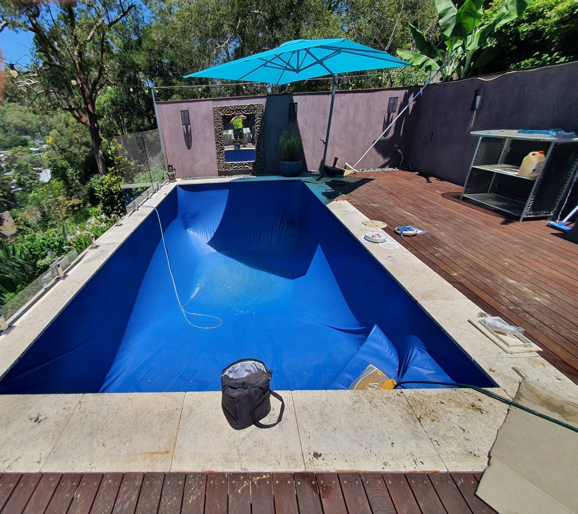 Outdoor Lap Pool— Pool Installation in Macquarie Fields, NSW Outdoor Lap Pool— Pool Installation in Macquarie Fields, NSW