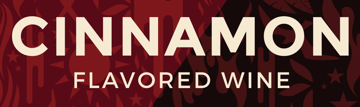 The word cinnamon is on a red background