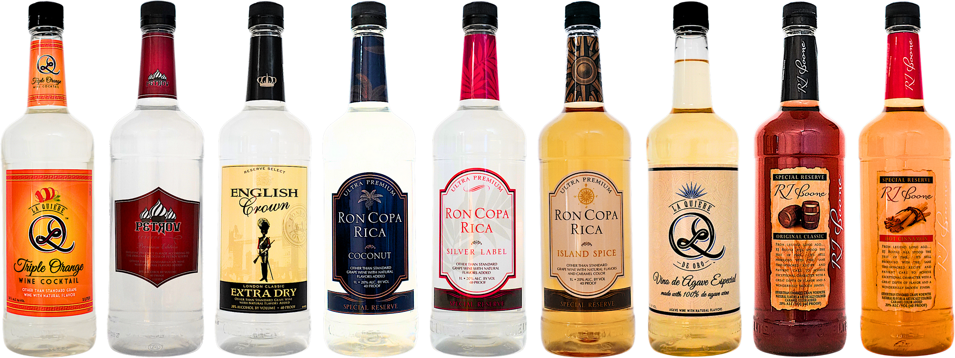 spirit bottles