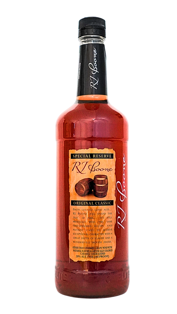 A bottle of rum with a barrel on the label on a white background.