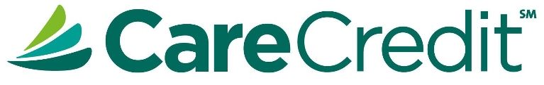 A close up of the carecredit logo on a white background