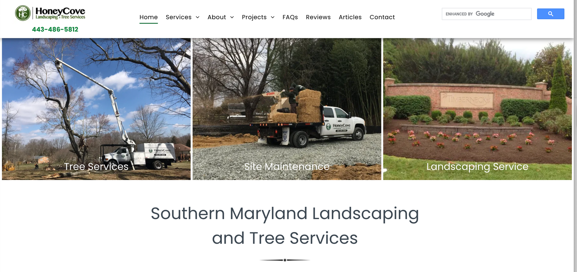 A collage of pictures of a house , a truck , a crane , and a tree.
