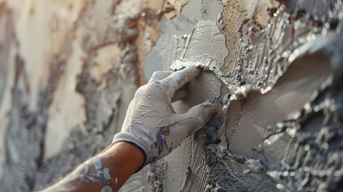 Stucco repairs on a home