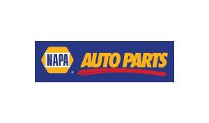 NAPA Auto Parts logo on a blue background with yellow and red lettering