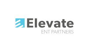 Elevate ENT Partners logo with blue icon and gray text on white background