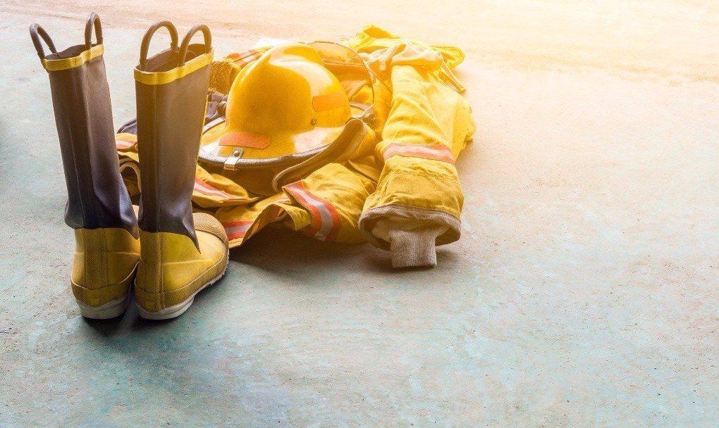 Boots, and FR jacket, and a hard hat