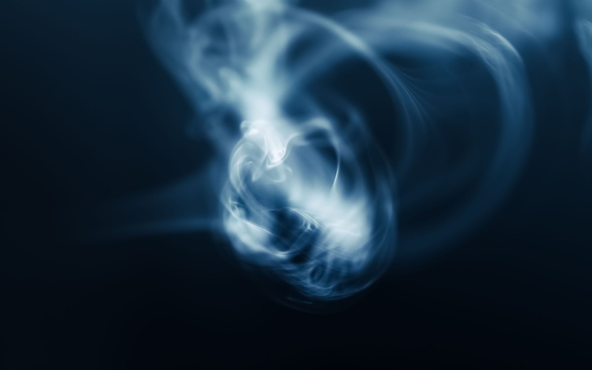 White Fumes on Black Background