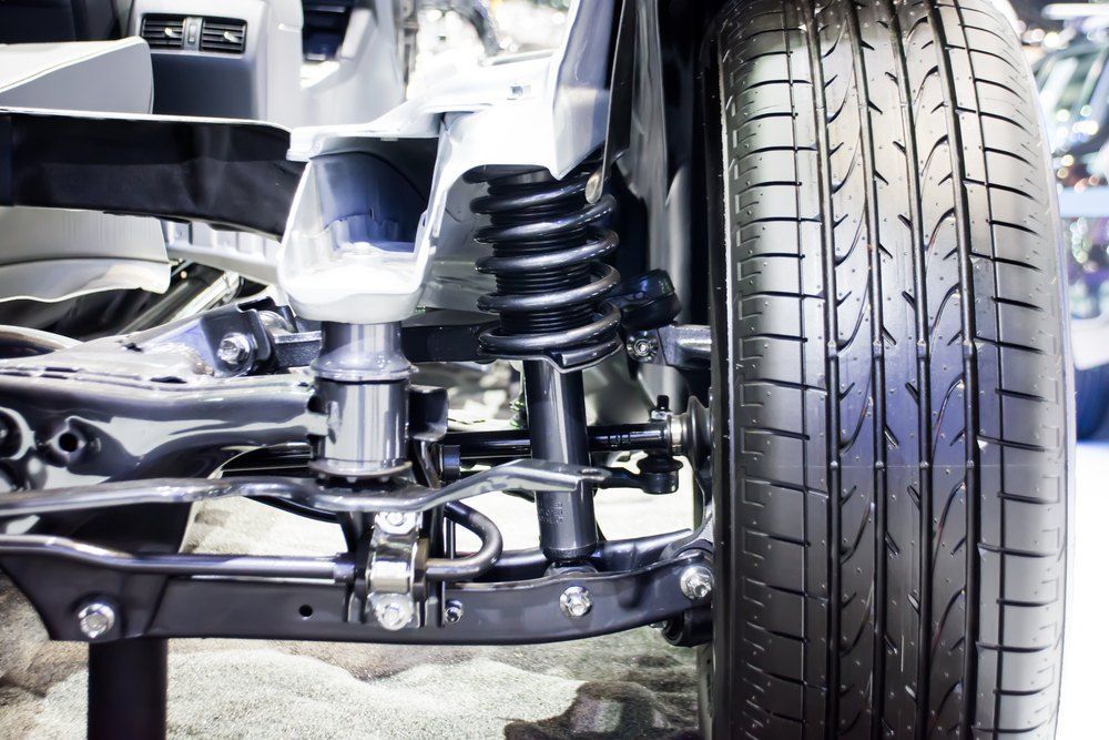 A Close Up of a Car Suspension — All Care Car Services Kumho Tyre Platinum Dealer in Kurri Kurri, NSW