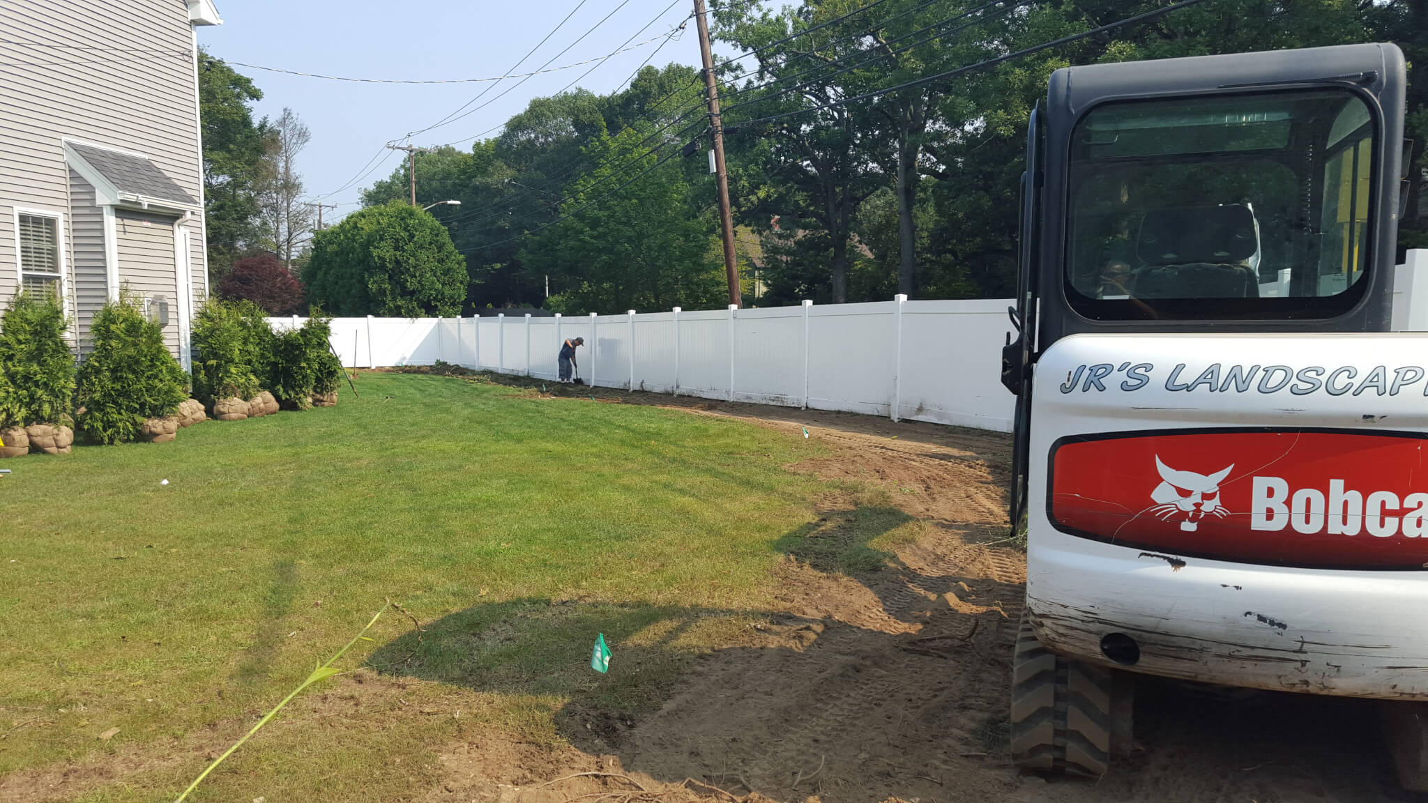Landscaping before photo