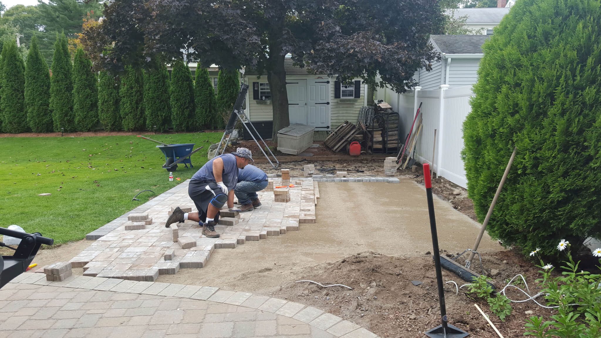 Landscaping before photo
