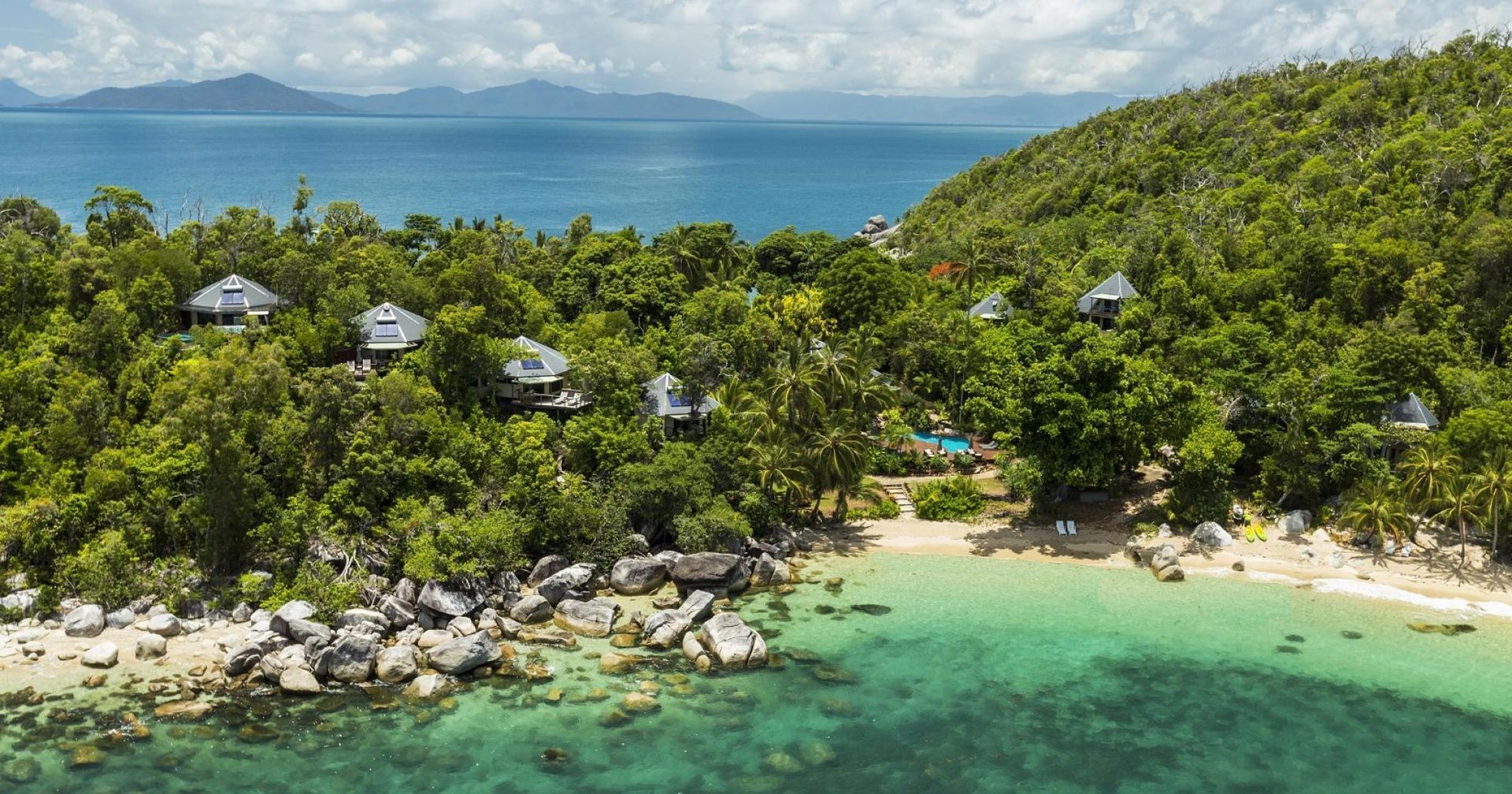 Aerial View of Bedarra Island, Far North Queensland