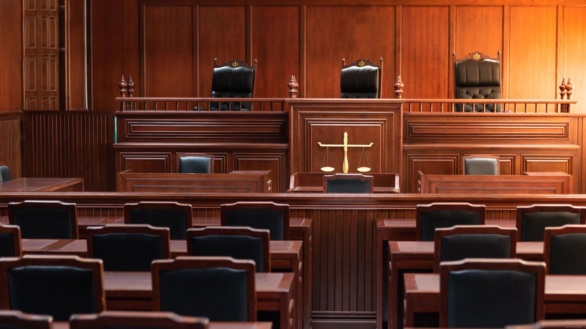 Empty Courtroom — Oakland, CA — Law Offices of Mark E Rubke