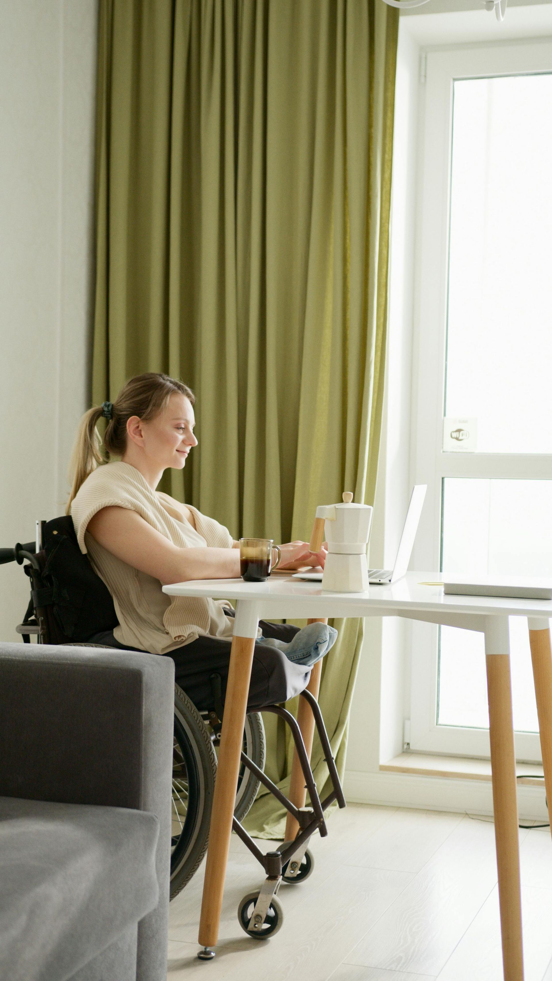 A woman with a disability