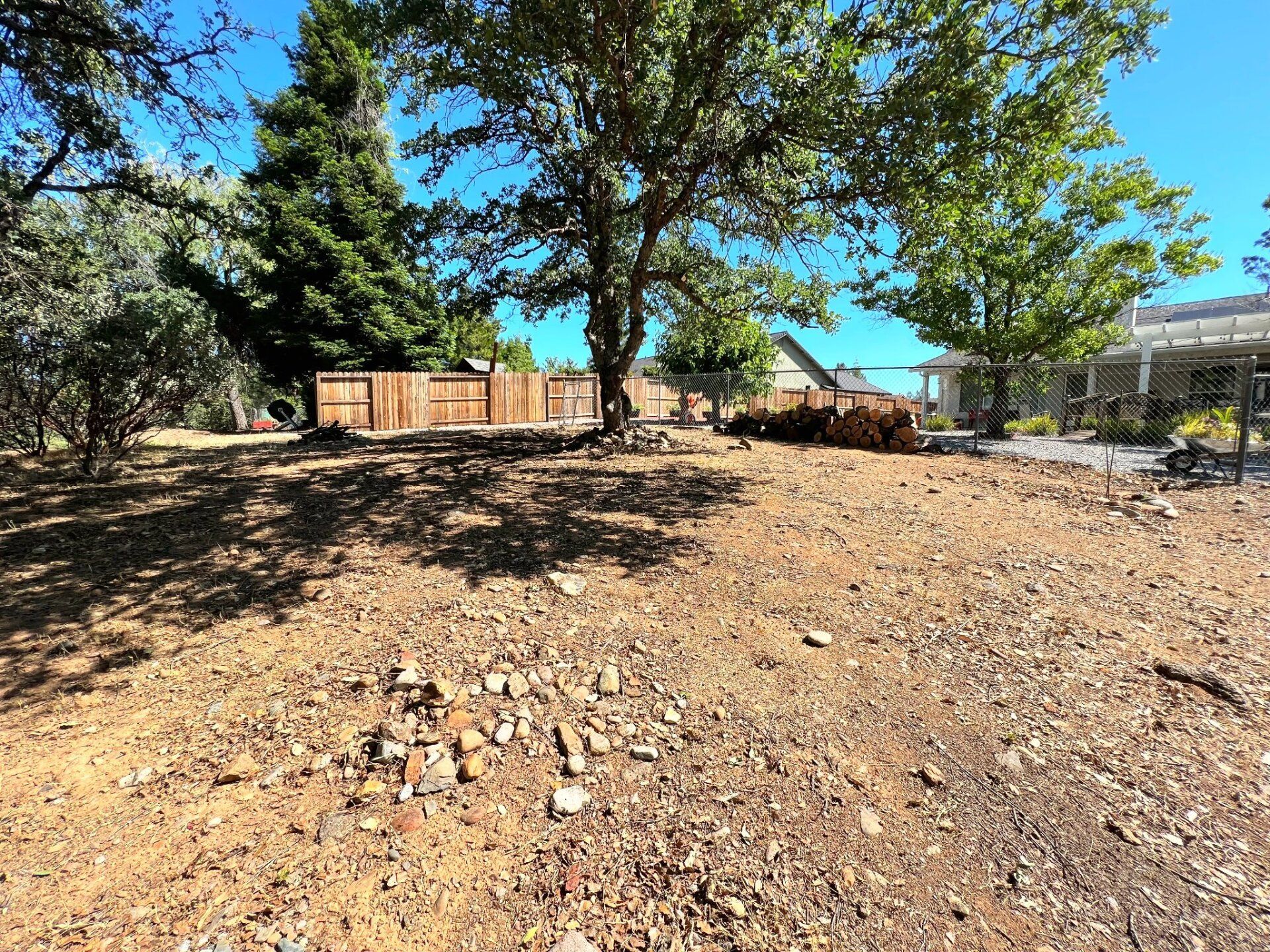 great example of defensible space in backyard