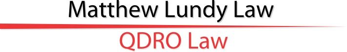 A logo for matthew lundy law qdro law