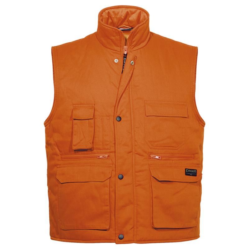 FAGEO γιλέκο με επένδυση 00060 — Orange (corporate workwear Greece)