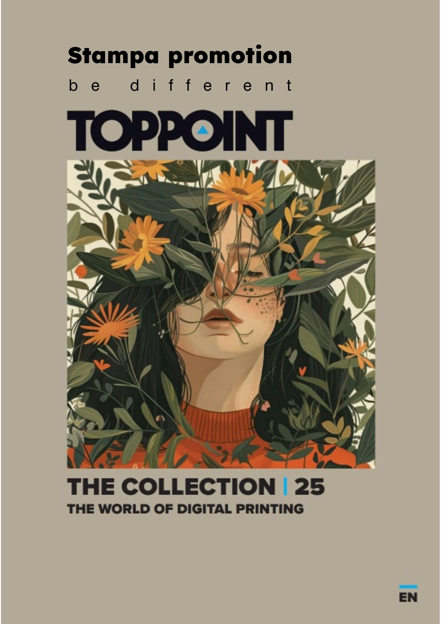 Μια αφίσα για την προώθηση της Stampa Be Different Toppoint The Collection 25 Ο κόσμος της ψηφιακής εκτύπωσης