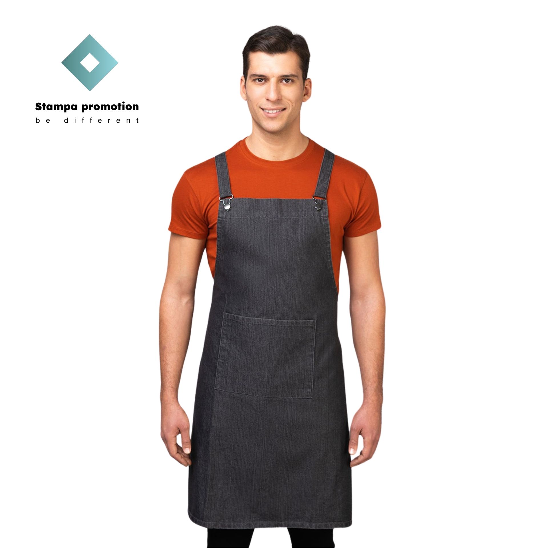 PR129 Barista επαγγελματική ποδιά για μπαρίστα και προσωπικό καφέ με εκτύπωση λογότυπου HORECA
