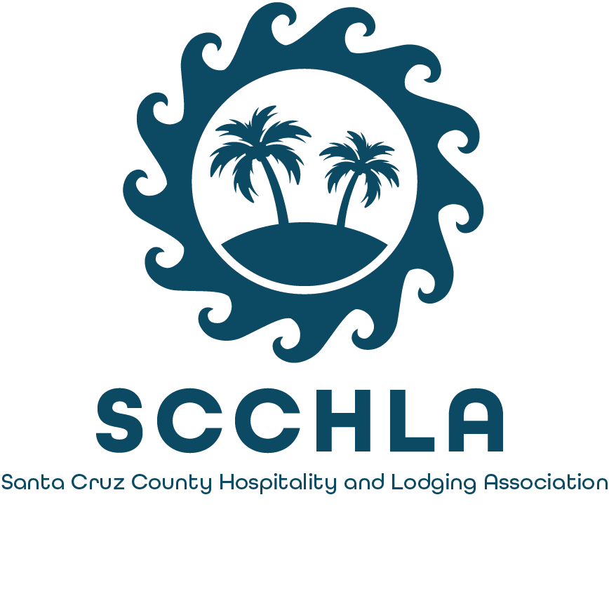 The logo for the santa cruz county hospitality and lodging association