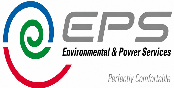 the logo for eps environmental & power services is on a white background .