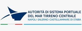 Logo del Porto di Napoli con testo blu su sfondo bianco.