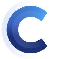 A blue letter c in a circle on a white background.