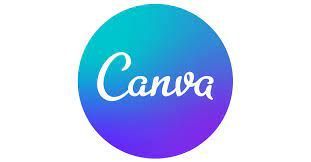 A blue and purple circle with the word canva on it.
