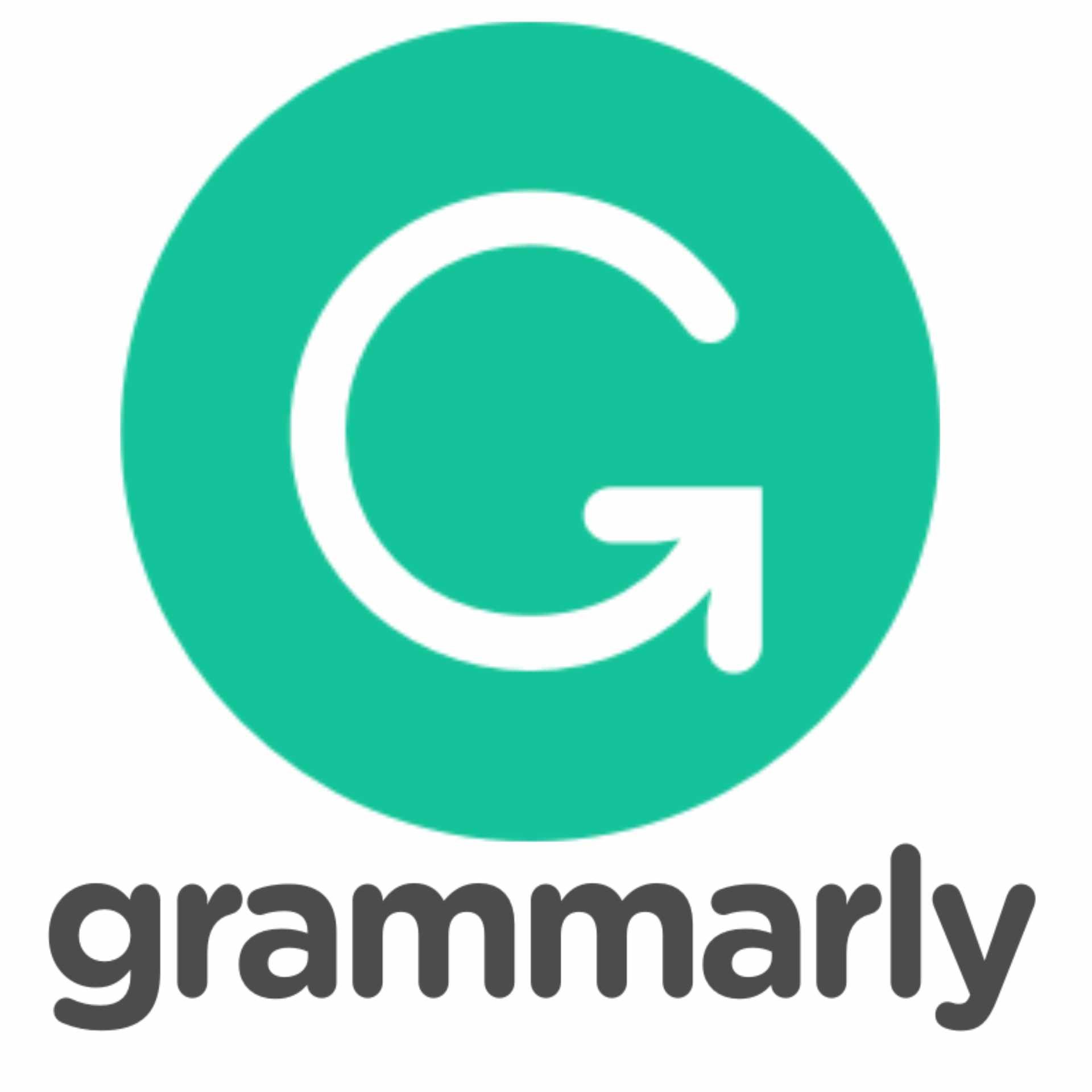 The logo for grammarly is a green circle with a white letter g inside of it.