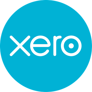 A blue circle with the word xero on it