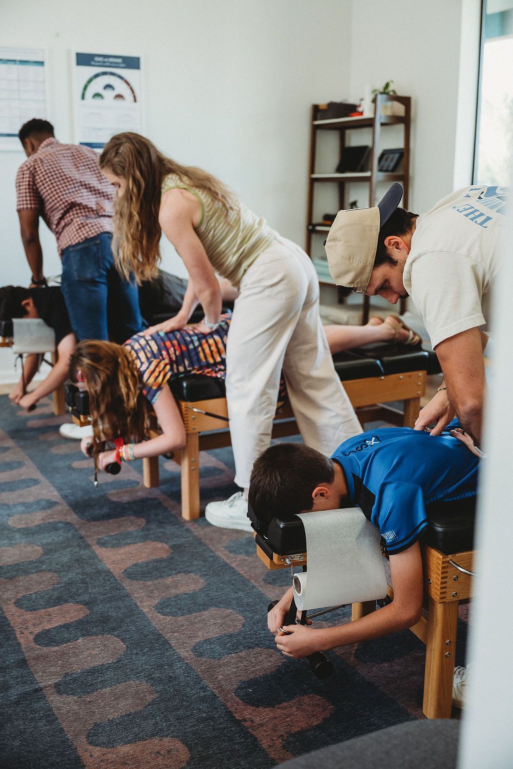 Patients being adjusted at living water chiropractic