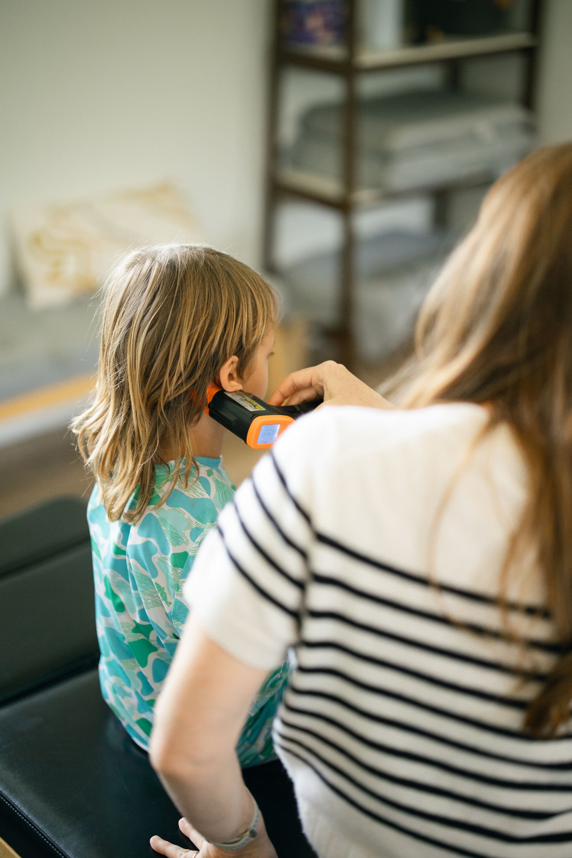 Child getting a nervous system adjustment