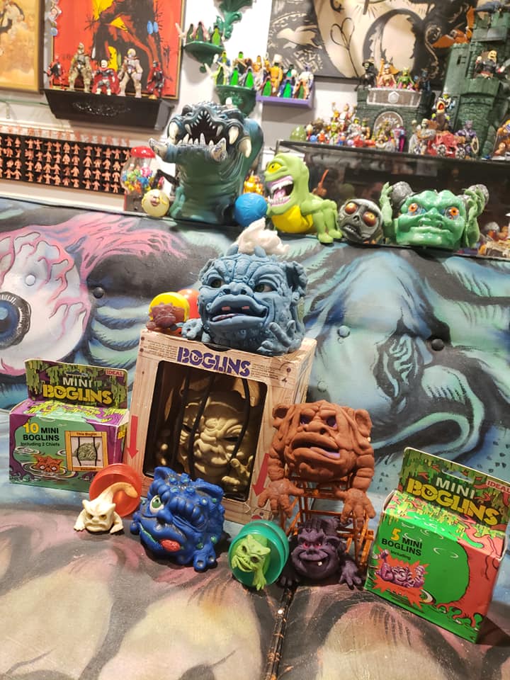 Couch with boglins, goosebumps and monsters