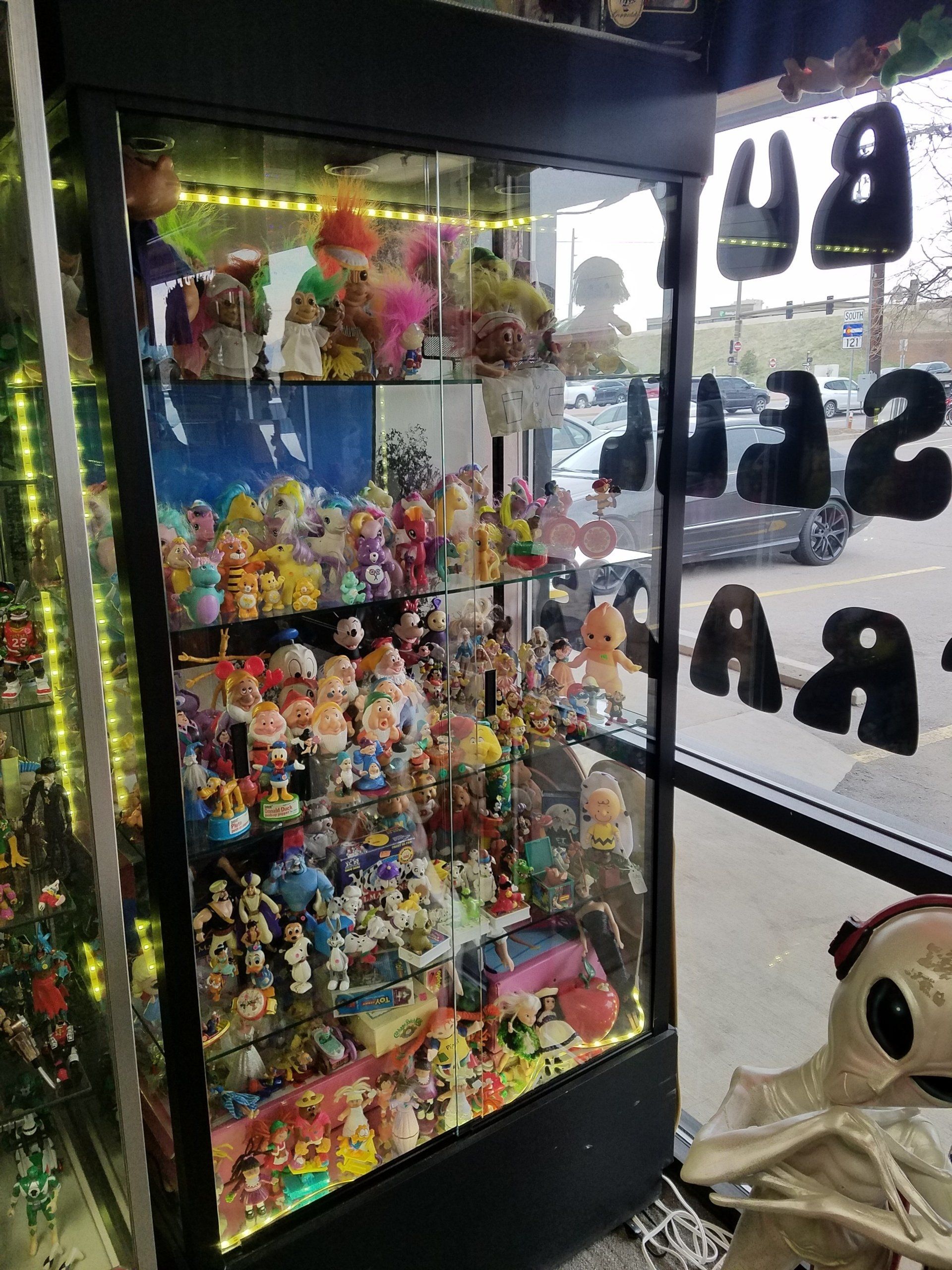 Trolls and My little Pony in case at toy store!