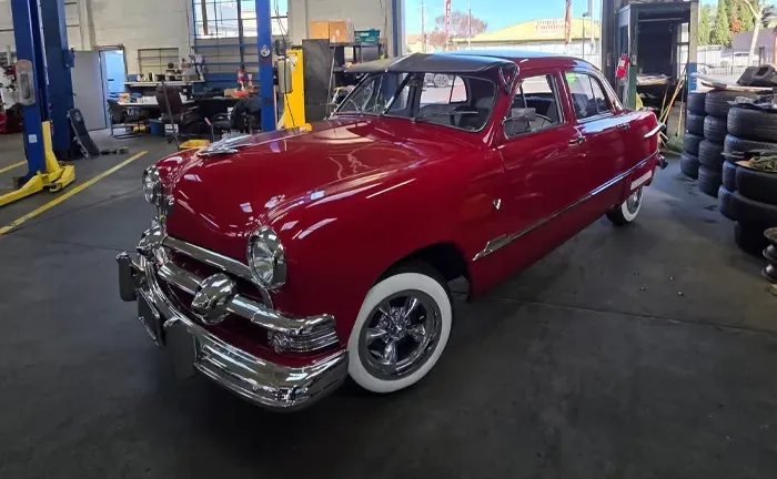 Red vintage car in San Leandro, CA | Angel’s Automotive Center
