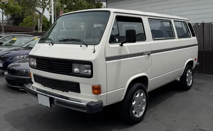 White van outside of our shop in San Leandro, CA | Angel’s Automotive Center