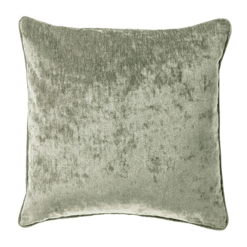 LEWY - sierkussen 45x45 cm - glansvelours - Green Milieu - groen