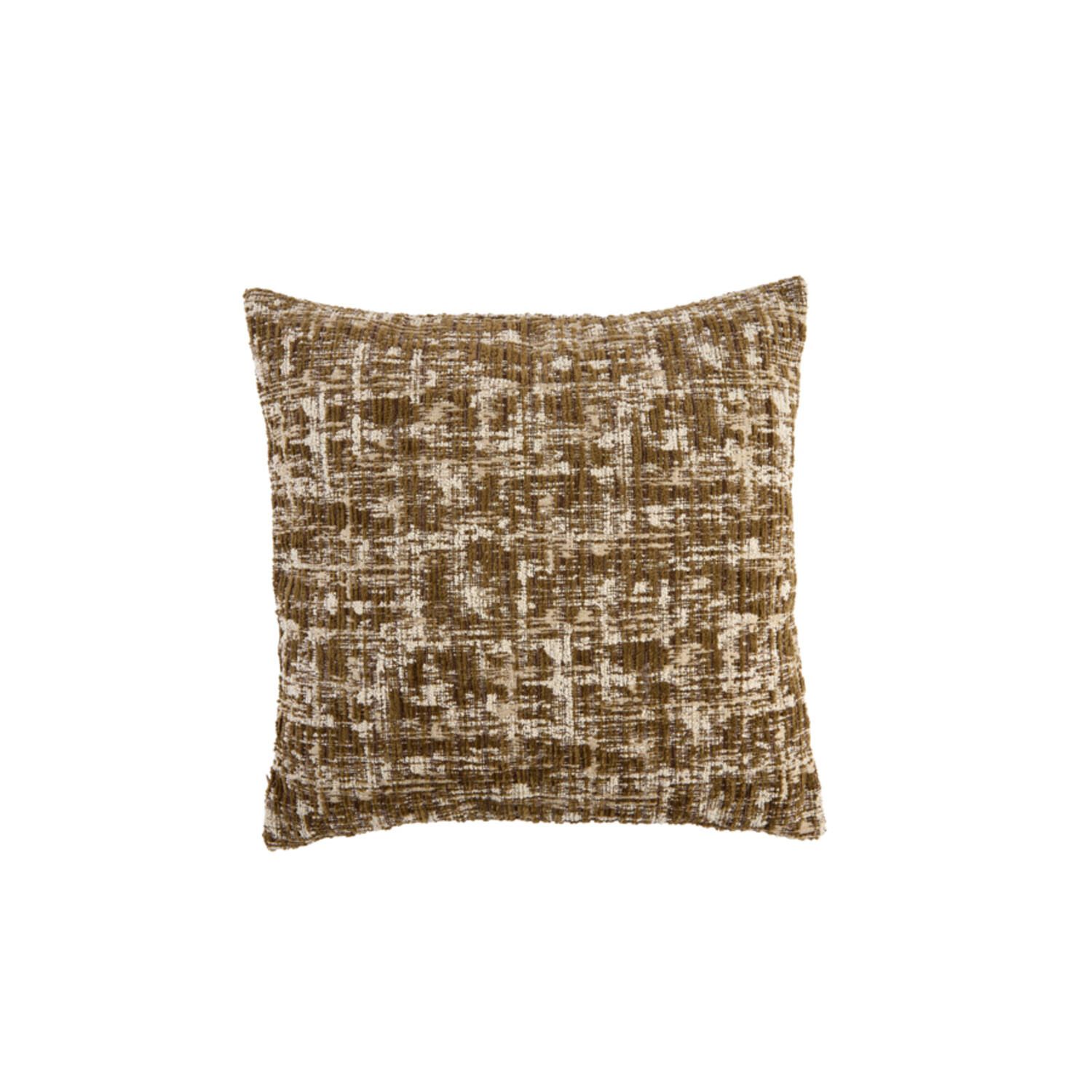 Light & Living Cushion 45x45 cm SALIDA olive green+cream feather filled