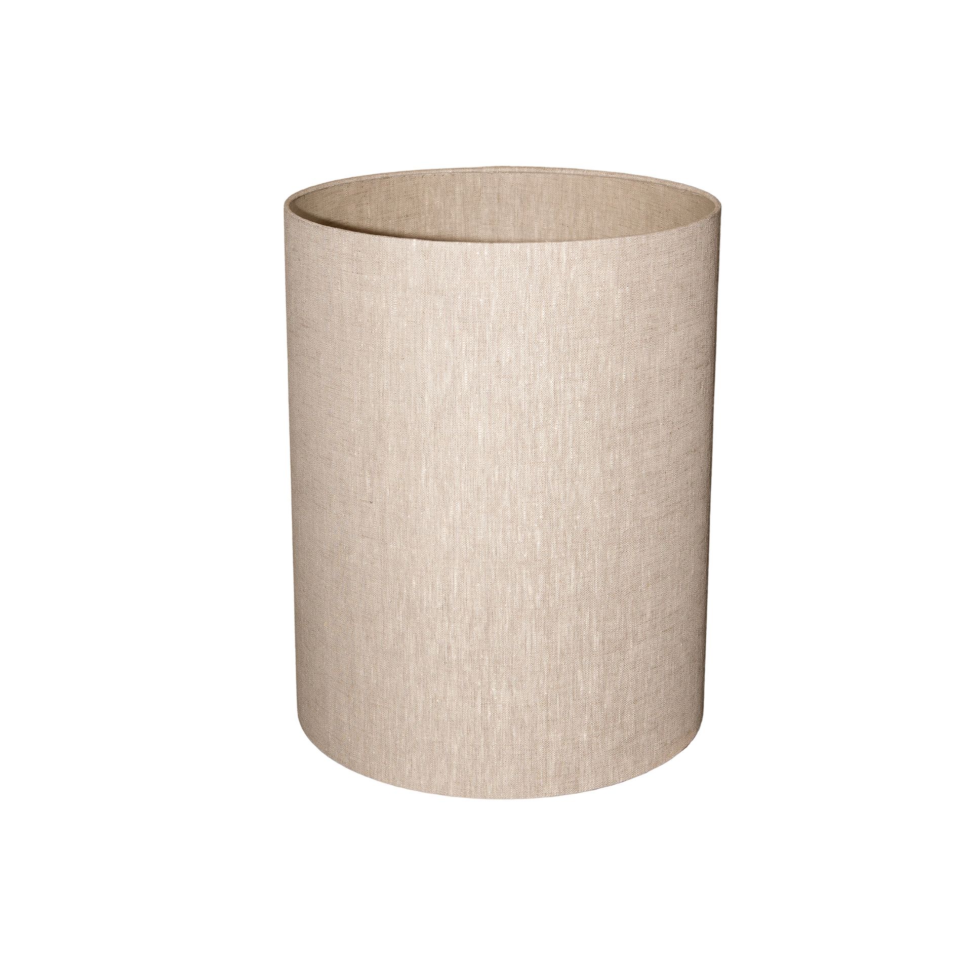 Beige geweven cilindrische opbergmand of -mand